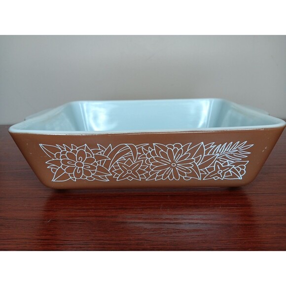 PYREX Woodland Refrigerator 503-B Casserole Dish 1.5 Liter Brown Vintage 1970s - Picture 3 of 6